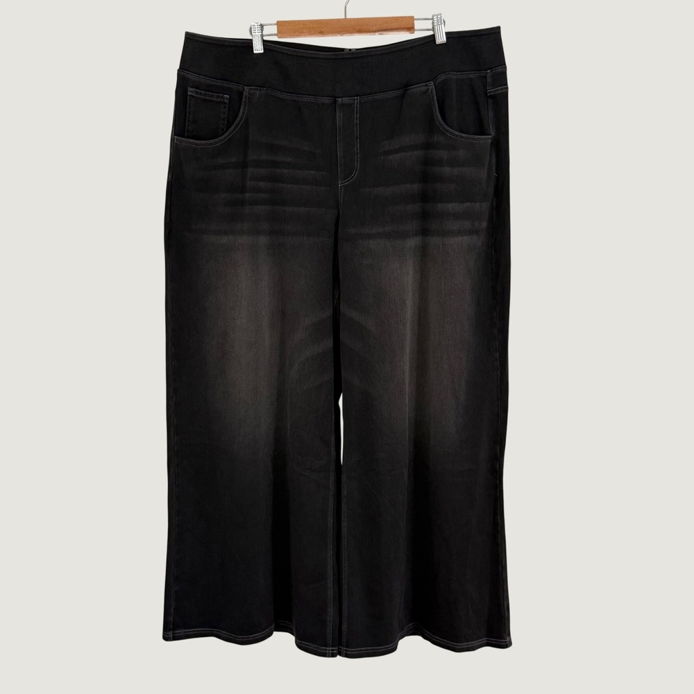 Halara Flex Jeans Women 3X Black Wide Leg Stretch Casual Streetwear Baggy Y2K